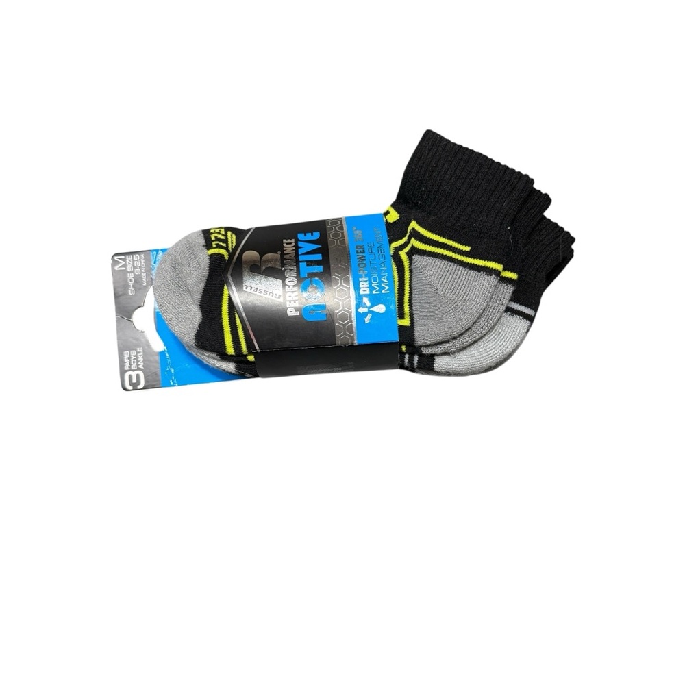 Boys Black and Gray Performance Socks